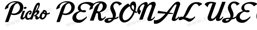 Picko PERSONAL USE O字体转换